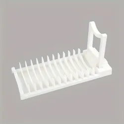 Compact Kitchen Dishware Drainage and Storage Rack (WHITE)