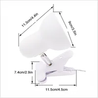 Black White E27 Desk Lamp for Dorm Room Clip DIY Table Lamp Holder Replaceable Light Source led Table Lamp Clip lamp for Reading 2