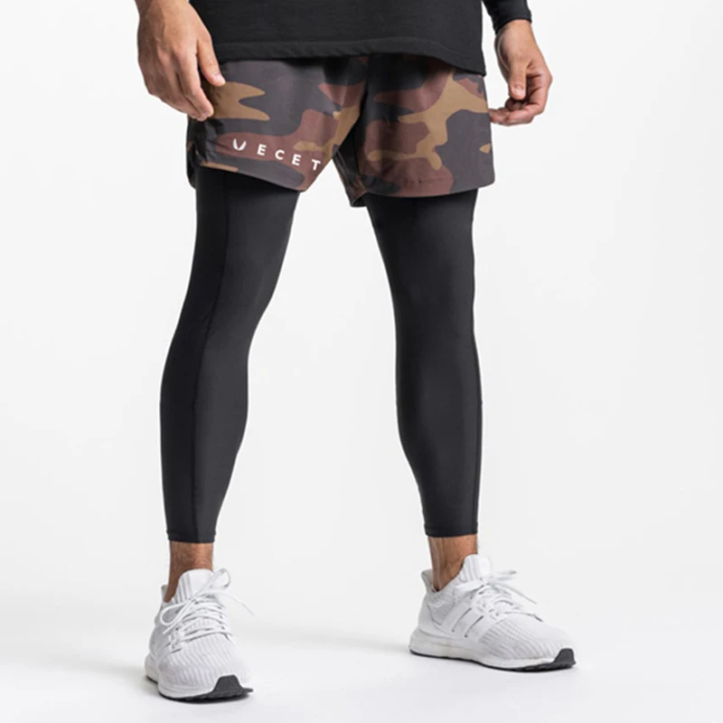 

men Running Beach Brand SweatpantsThe new Men 2 in 1 fashion Pants Bodybuilding Fitness Joggers Summer Quick-dry Sport Pants