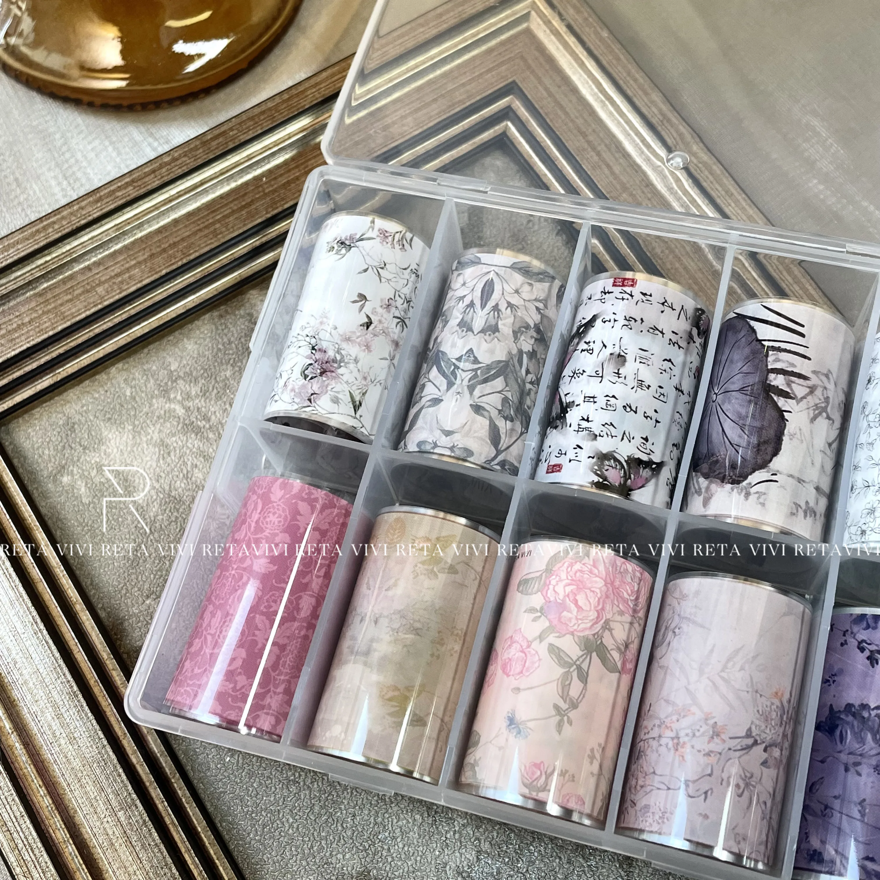 Chinese Style Hand-painted Graffiti Manicure Transfer Stickers，Nail Foils , Nail Decals（Needs To Be Matched with Transfer Glue）