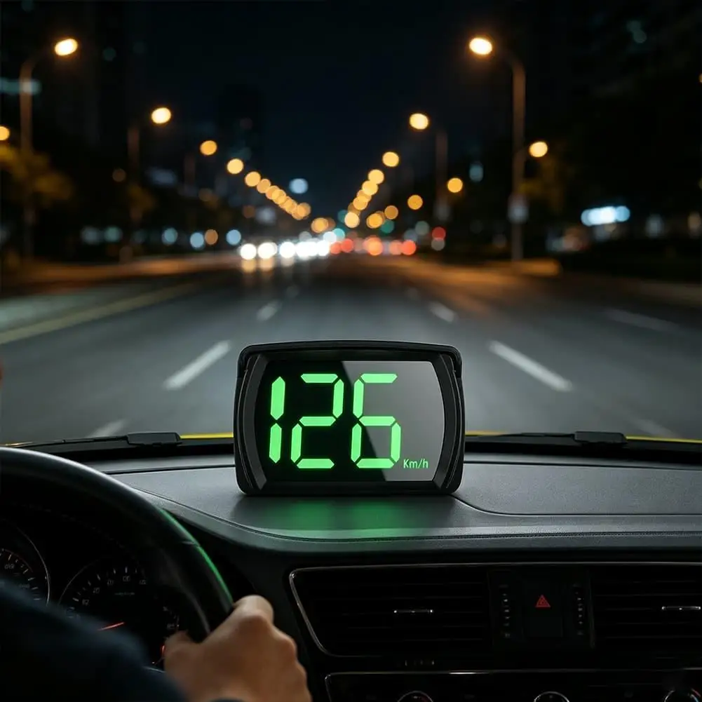Tachimetro Digitale GPS Intelligente per Auto con Schermo LED HD, Misuratore di Velocità in KM/MPH, Dispositivo Universale per Cruscotto Auto con Allarme di Sovravelocità - Image 2