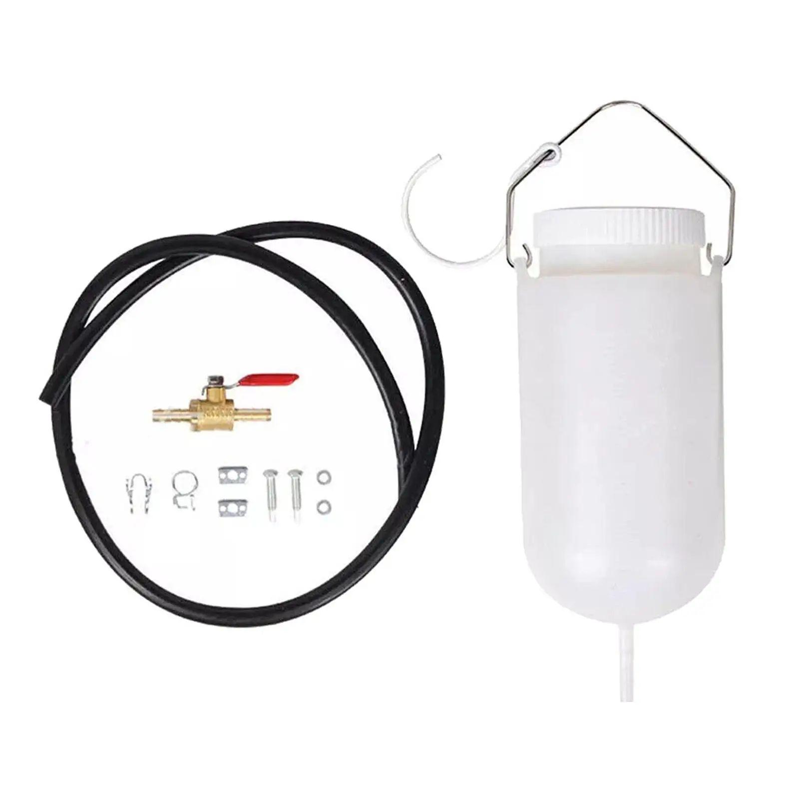 Auxiliary Fuel Tank 1L with Fuel Hose Versatile Storage for Motorcycles