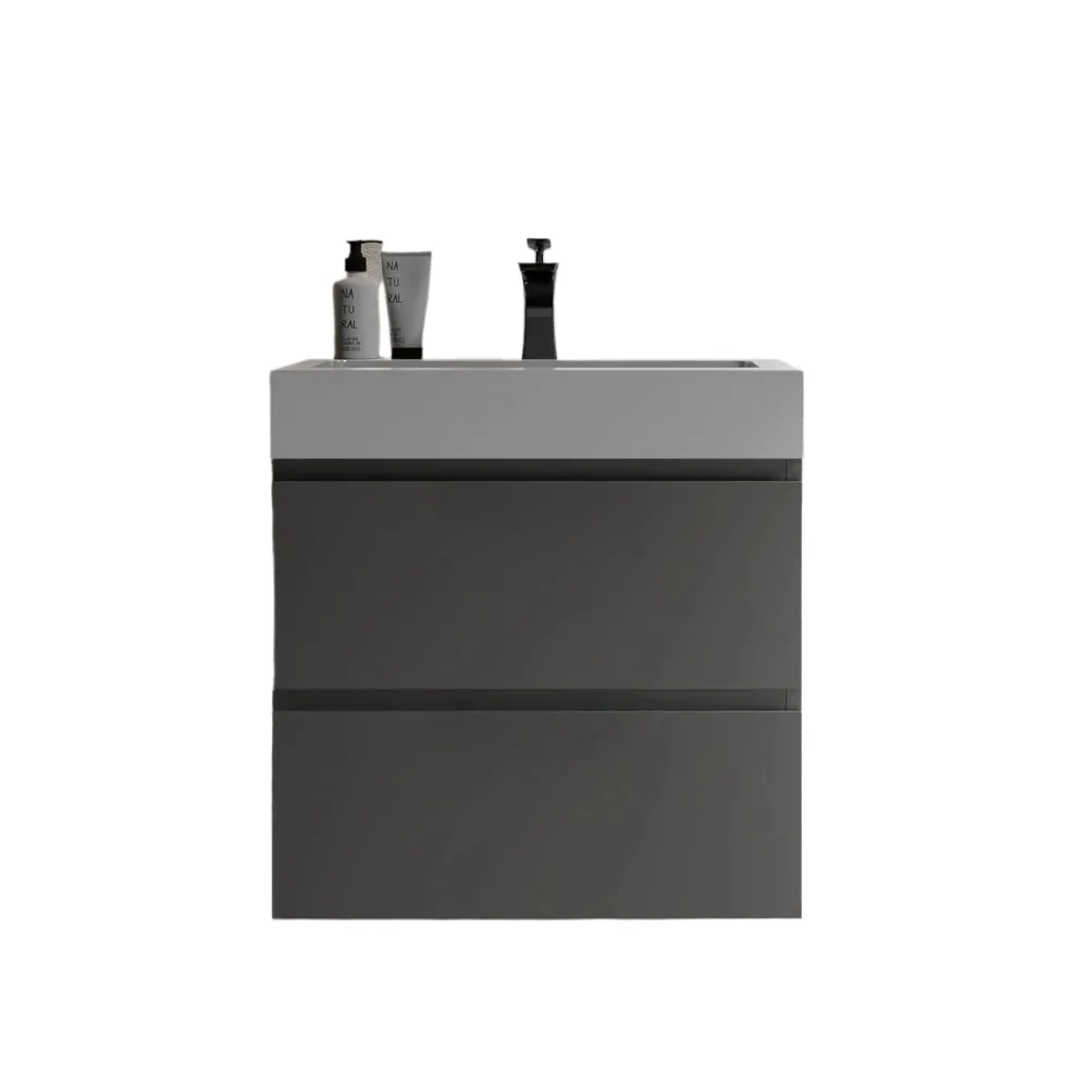 Overflowing bathrobe, wall-mounted floating bath, large storage, 24 in.