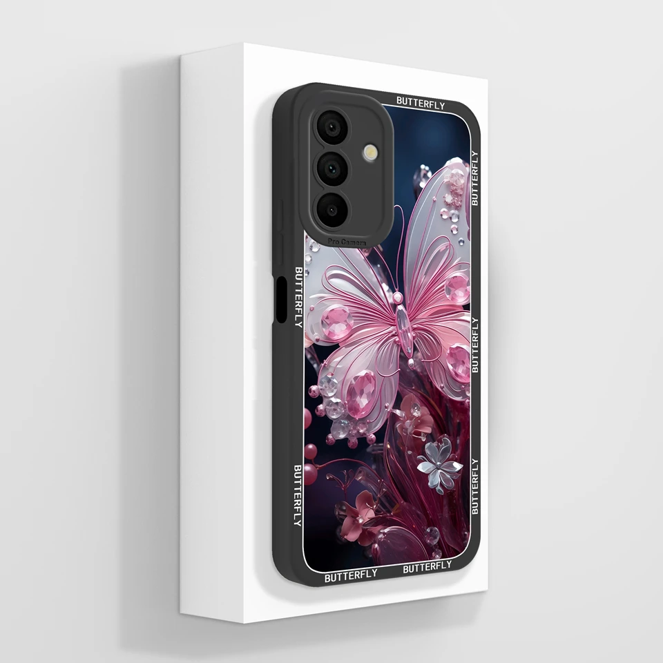 Minimalist Moon Butterfly Flower Aesthetic Back Cover