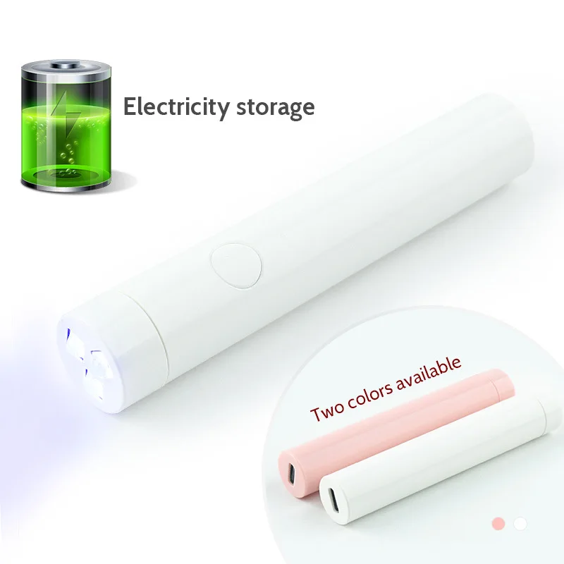 Mini lampe à ongles de stockage de batterie, lampe de poche portable USB,  type de stylo, machine de luminothérapie LED, sèche-ongles ultraviolet,  lampe de cuisson - AliExpress