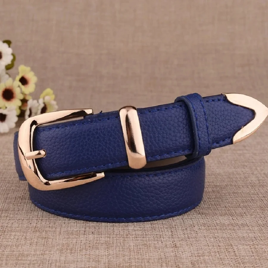 Leather Trend White Belt Fashion High Quality Trouser Belts Solid Vintage Pin Buckle Ladies Strap LB2146- - Image 4