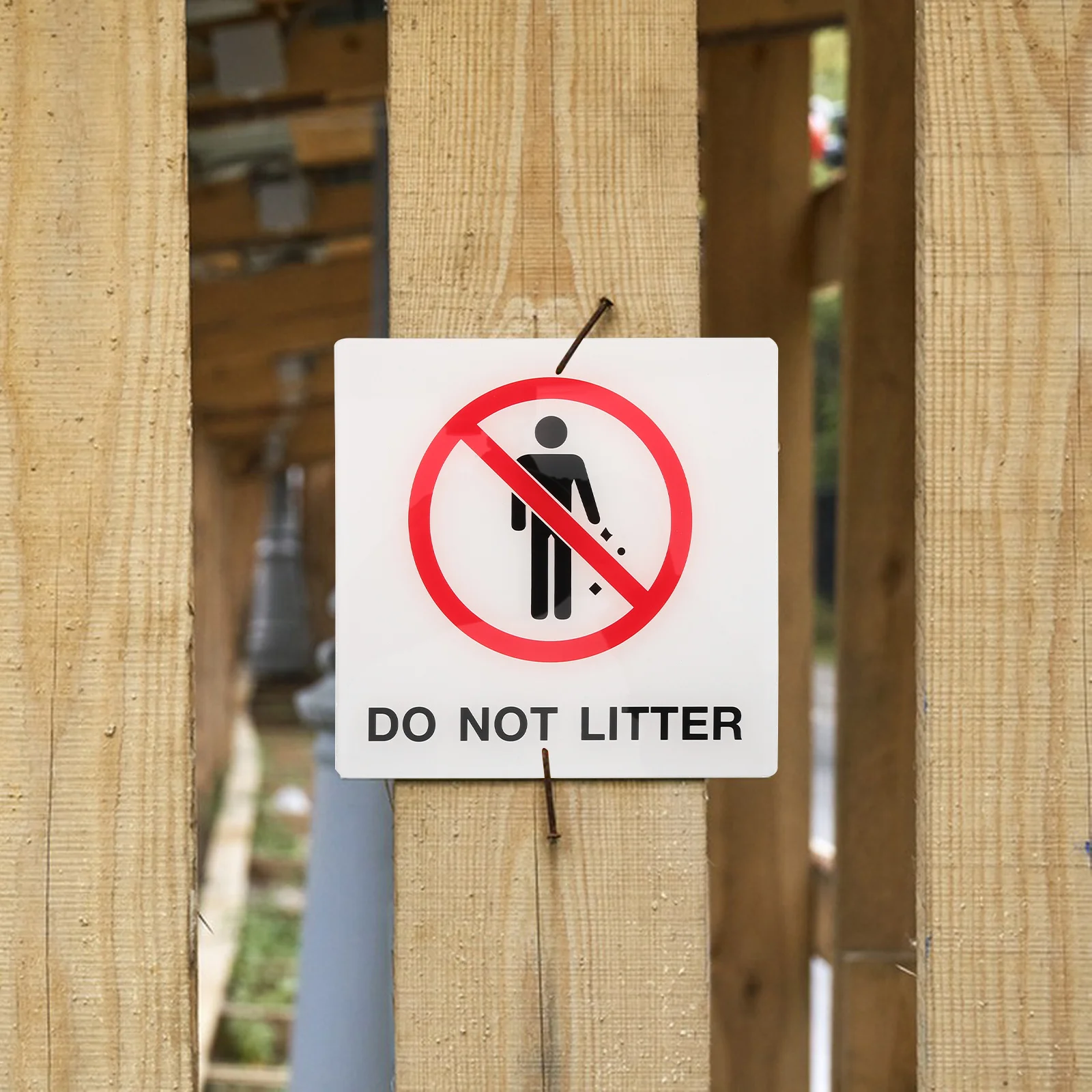 

Outdoor No Litter Sign Notice No Litter Label Acrylic Indicator No Litter Indicator
