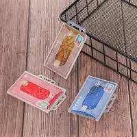 1PC Acrylic Plastic ID Card Case Portable Office School Protector Cover Badge Business Name Card Pouch Sleeve Work Card Holders 2