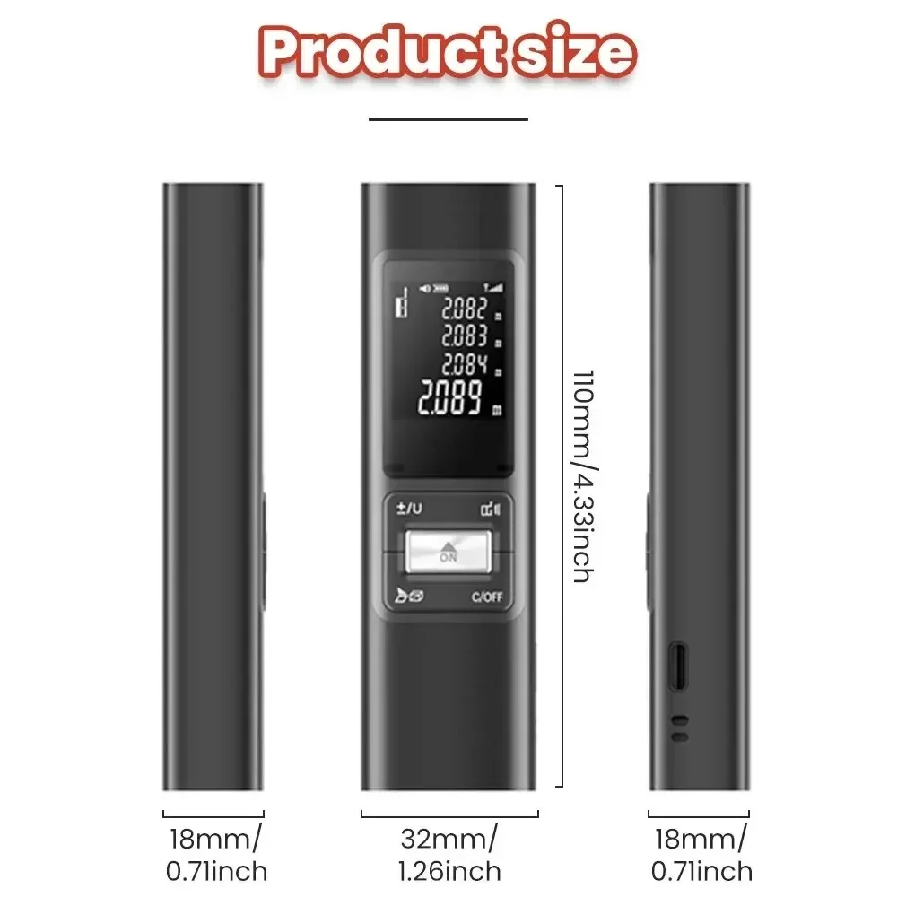 Laser Tape Measure Digital Laser Rangefinder Angle Measure Construction Tool Cross Double Distance Meter Rangefinder