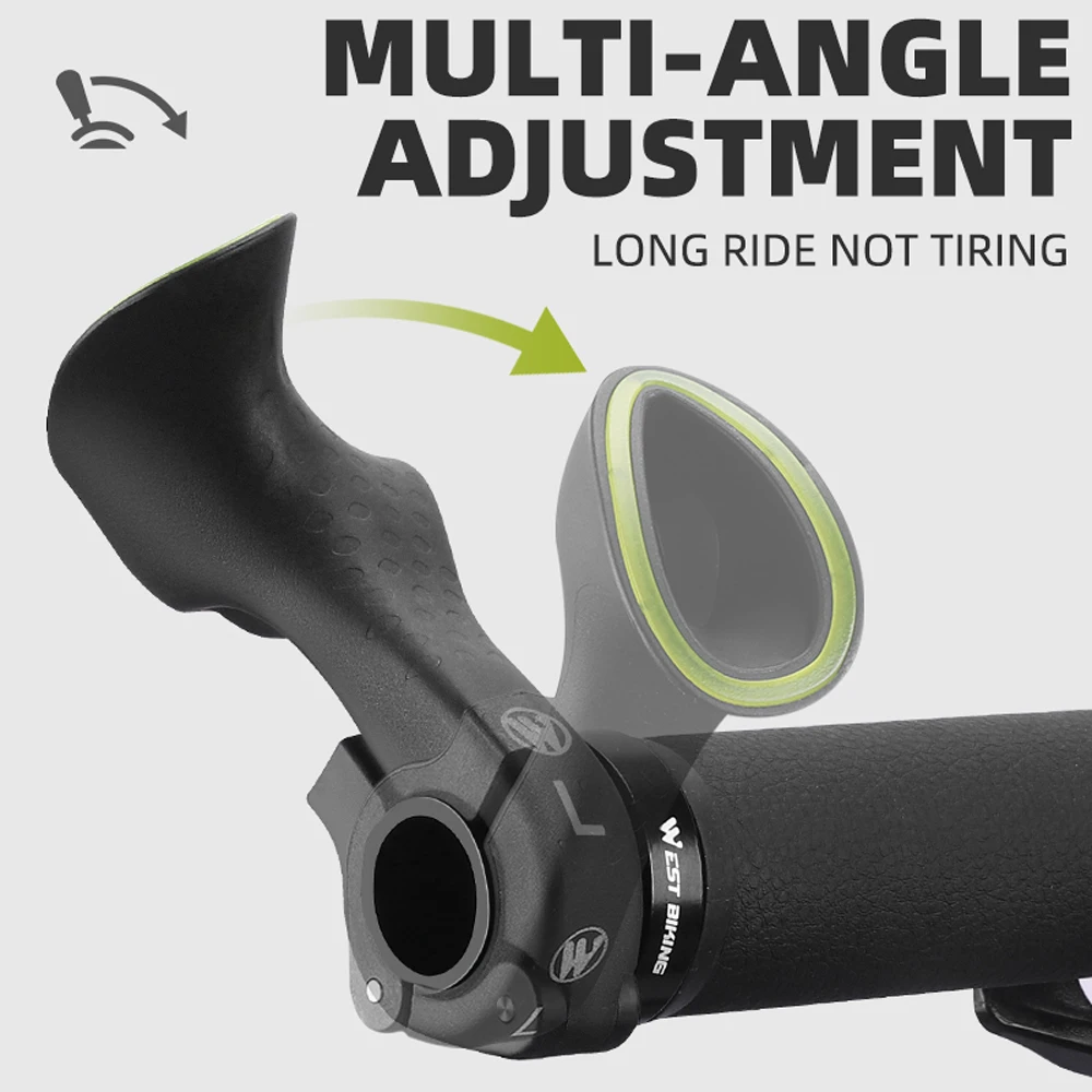 Bicycle Handlebar Grips Comfortable Fluorescence Bicycle Bar Ends Ergonomic Design Nylon Cycling Accessory