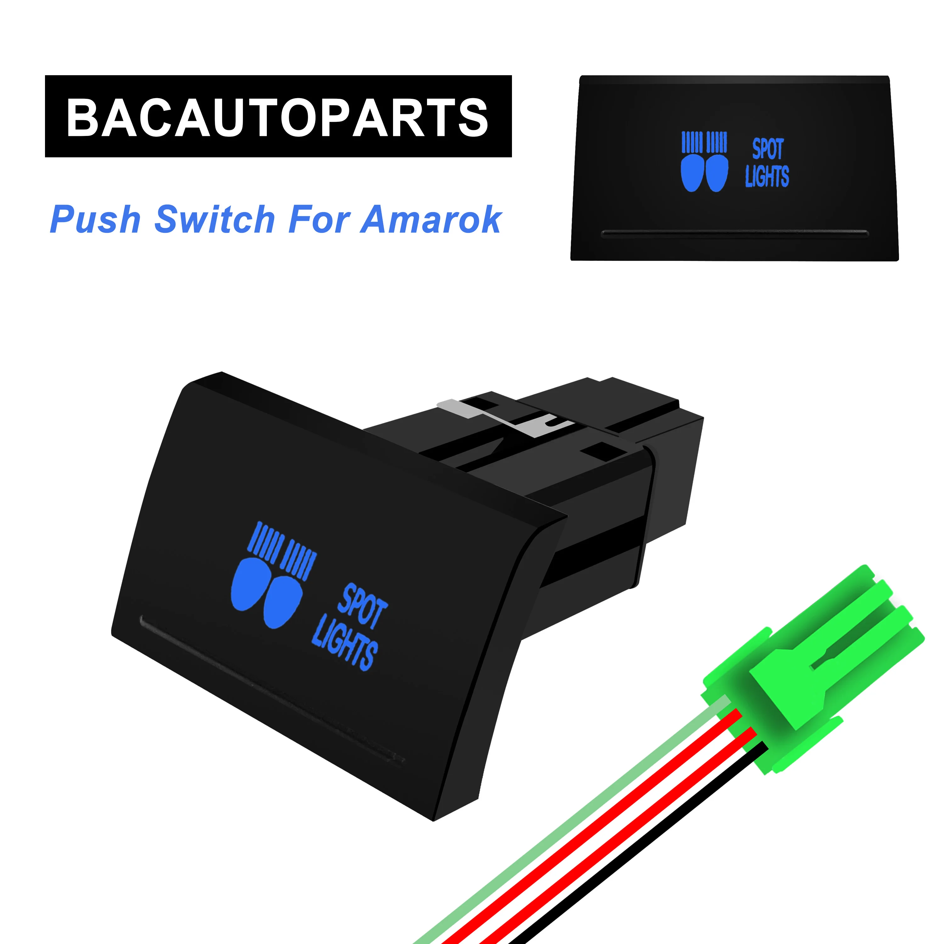 12V Blue Led Spot Lights Interruttore A Pulsante On Off Per 43Mm X 28Mm Vw Amarok Oem Sostituzione Accessori Per Auto Pannello Superiore Horinzontal