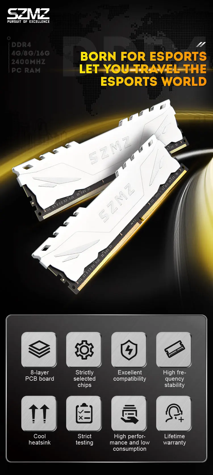 Skihotar 8gb Best Ddr4 2666 SZMZ RAM DDR4 Desktop 4GB 8GB 16GB