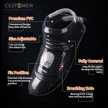 미용사 살롱 도구, 부러짐 방지 헤어 아티팩트, 스타일리스트 신발 커버, 미용 이발 방지 발 보호 신발 커버