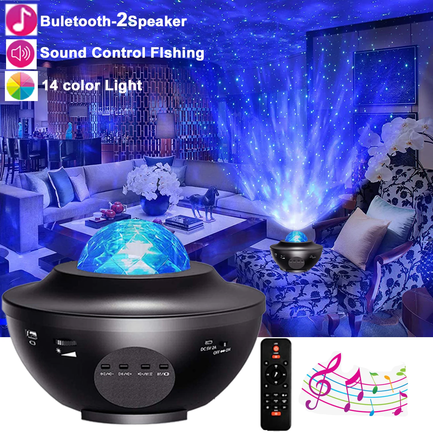 Ocean Wave Cloud Lamp Bluetooth-Speaker Galaxy Starry Sky Projector Night Light  For Bedroom Party Decoration  Kids Adults Gifts dinosaur lamp Night Lights