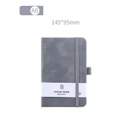 Compact Colorful Pocket Notepad with Elastic Band - Durable and Portable Mini Notebook (Grey - a6)