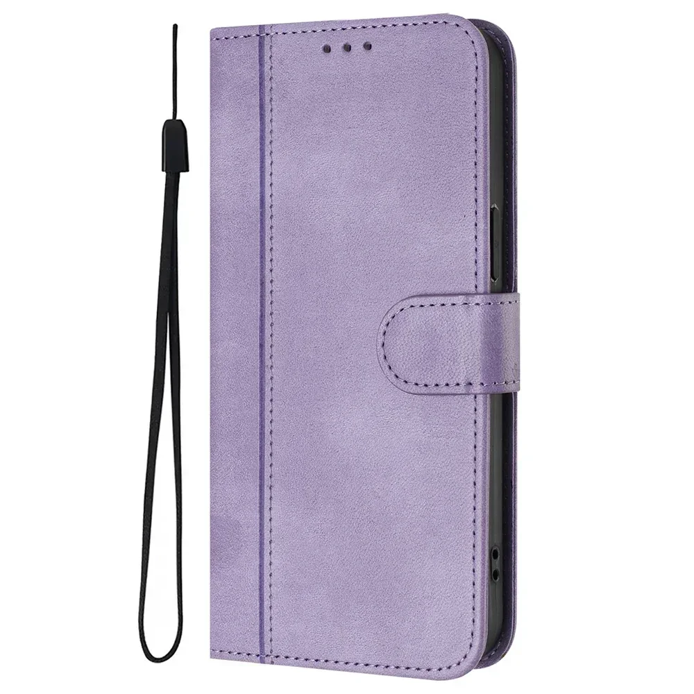 Premium Retro Leather Flip Phone Wallet Case - Durable Protective Cover