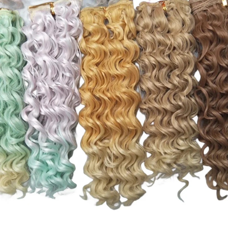 Thick Heat Resistant Deep Wave Doll Wigs For Blyth Doll 1/3 1/4 1/6 BJD
