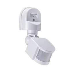 Automatic Infrared Motion Sensor Light Switch - Indoor/Outdoor Wall Mount with Adjustable Timer (White)