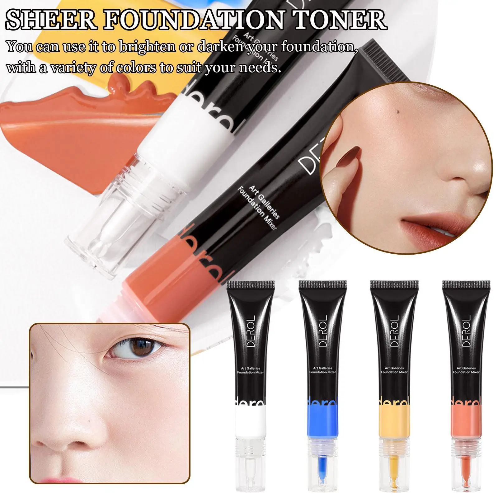 1PCS Corrector White Makeup Foundation Color Corrector Makeup For Customizing Foundation Shades Blue Mixing Pigment For Skin