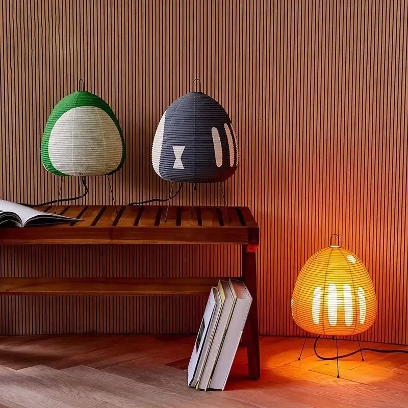 

Akari Table Lamp Tripod Rice Paper Desk Lamp Noguchi Yong Lantern Lamp Living Room Bedroom Decor Atmosphere Bedside Night Lights