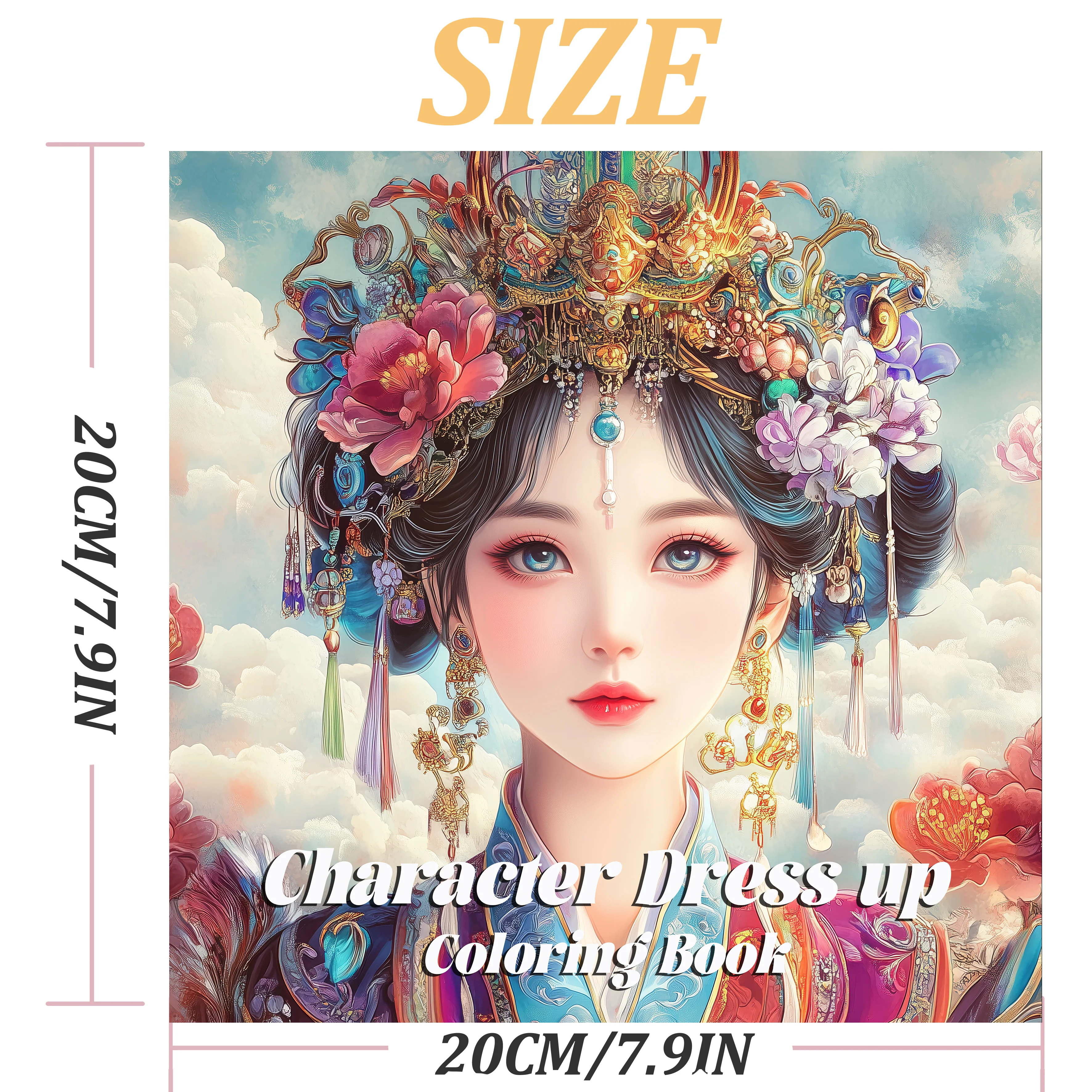 Character Dress UP Coloring Book 26 Pages for Girl Gift Children Graffiti Coloring Picture Painting Books Color Book Adult 3