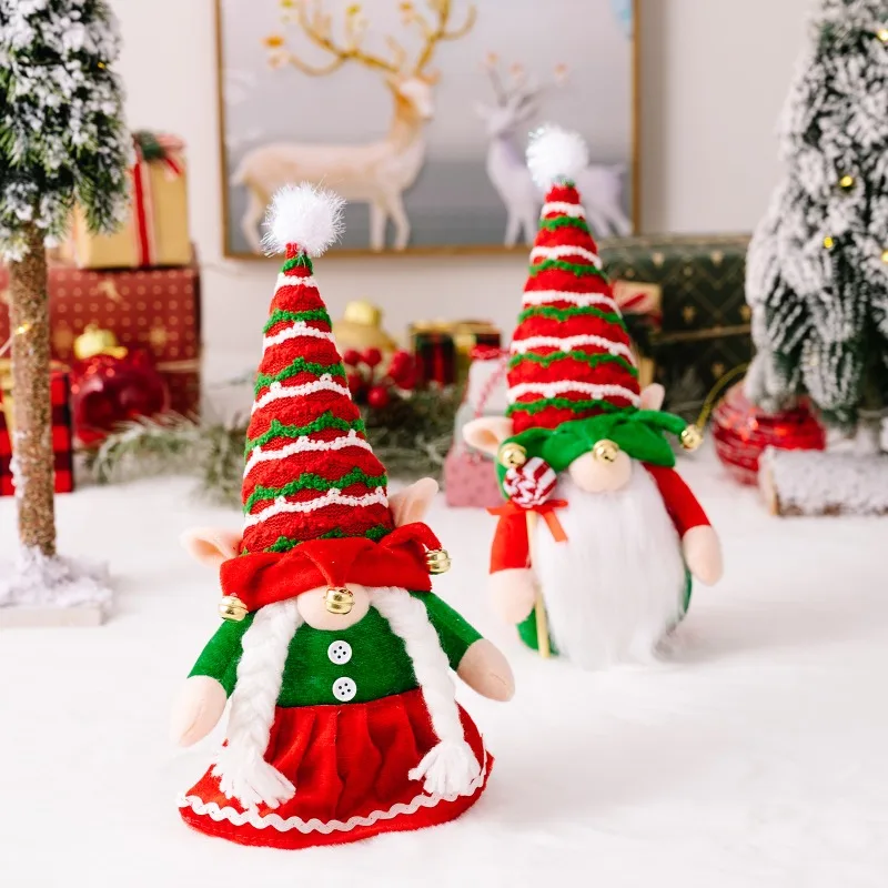 Christmas Faceless Doll With Lights Merry Christmas Decorations Xmas Gnome Doll Ornament For Home New Year Gifts