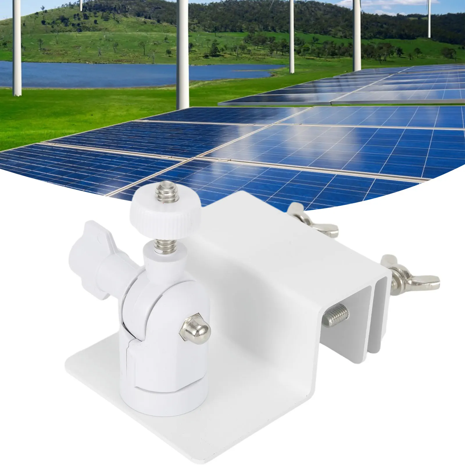 1pc Weatherproof Gutter Mount Bracket With Screw Adapter Adjustable Special Monitoring Bracket For Security Cameras Solar Panel