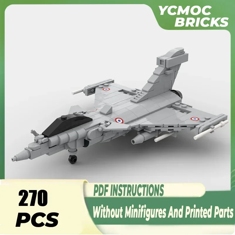 

Model Aircraft Moc Building Bricks 1:72 Scale Rafale C Fighter Technology Modular Blocks Gifts Christmas Toys DIY Sets Assembly