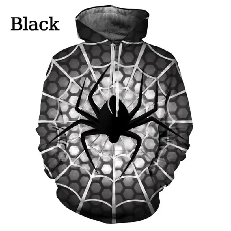 thumbnail image 1 of Sudadera con capucha con estampado 3D de araña para hombre, ropa de calle de hip hop personalizada, sudaderas con capucha para primavera y otoño para hombre, 1 of 5