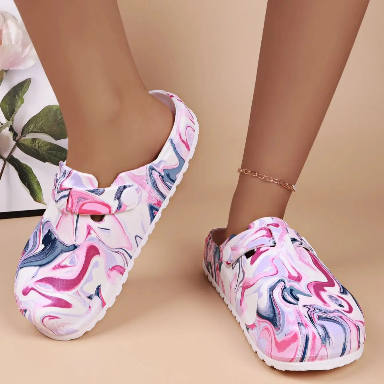 Women Garden Clogs Waterproof EVA Slippers Slip On Outdoor Shoes Image 4