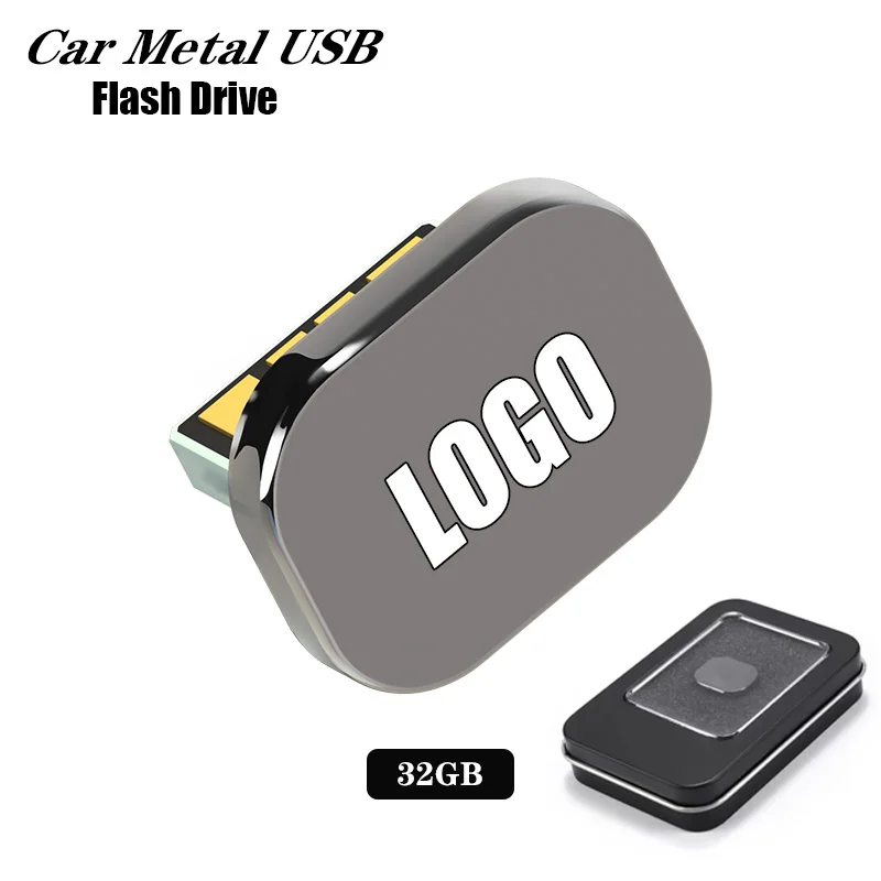 

32GB Car Metal USB Flash Drive Pendrive for Audi A4 B8 B9 A3 8p 8v A6 C7 B7 A4 B6 C6 A5 Q3 Q5 Q7 Car Accessories