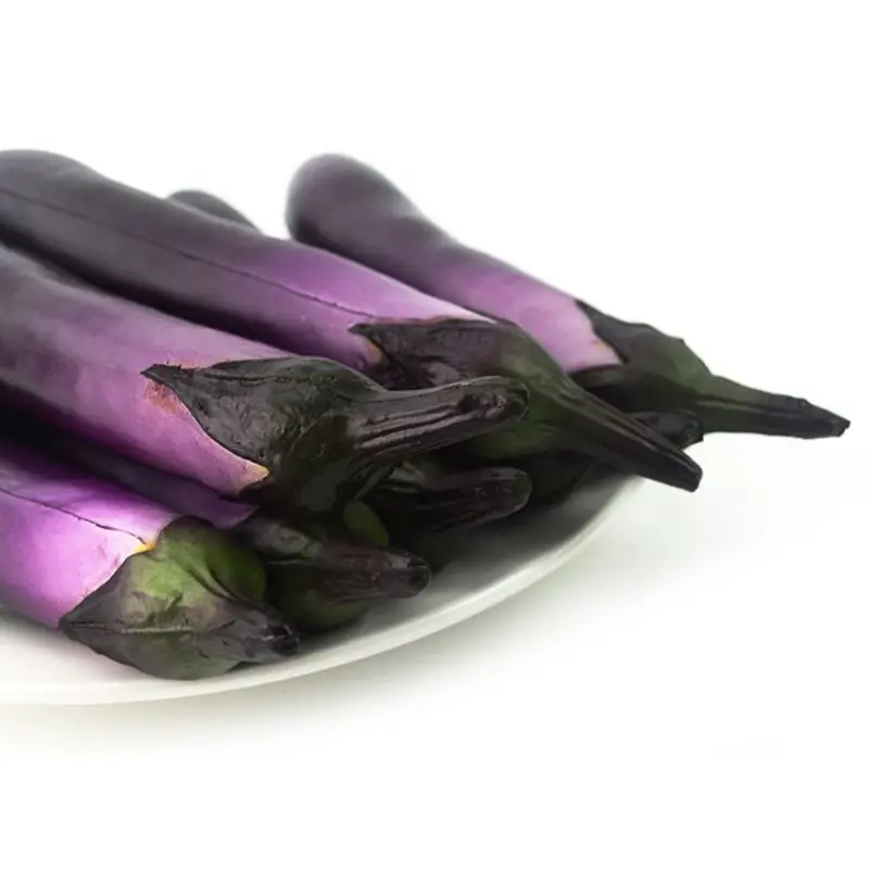Food Model Lifelike Artificial Eggplants Simulation Fake Vegetable Photo Props Home Kitchen Decoration Kids Teaching Toy