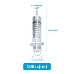 Large Capacity Multifunction Syringe with 100cm Hose for Pet Feeding, Liquid Transfer, and Fluid Measurement (100ml)