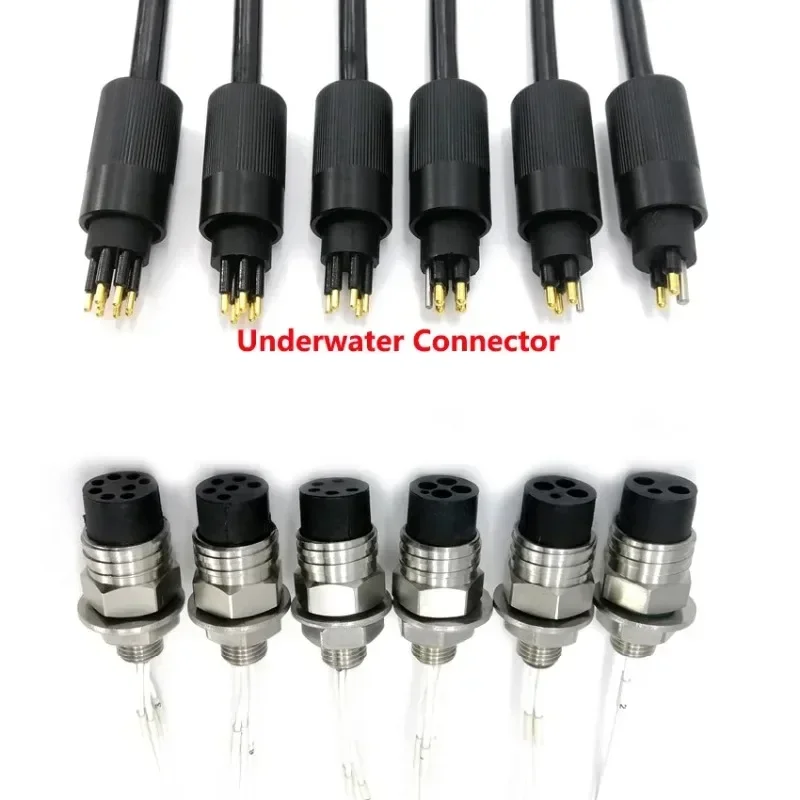 

Micro Circular 8pin Female Bulkhead Male Cable MCBH8F MCIL8M Subsea Bulkhead Electrical Underwater Rov Ip69 Connector