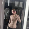 Lemon Defines Jacket Fashion Spring Autumn Tight-fitting Sportswear Women Training Running Gym Yoga Solid Color Cardigan Jacket 4