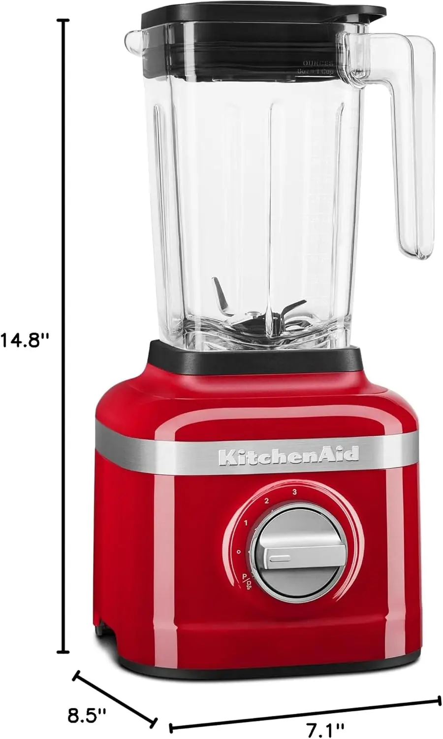 K150 3 Speed Ice Crushing Blender with 2 Personal Blender Jars - KSB1332Y,Passion Red, 48 oz 3