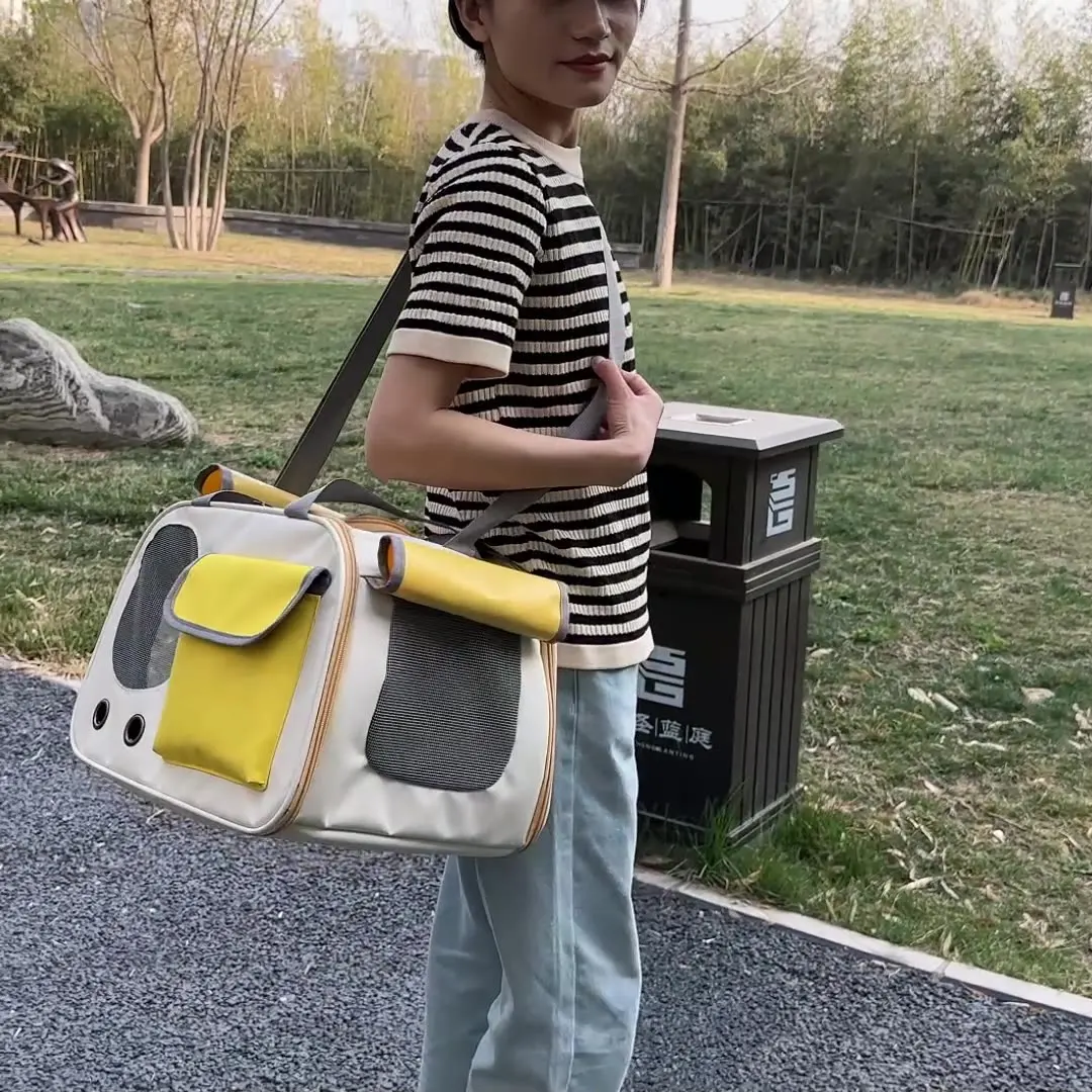 Breathable Pet Cat Carrier Bag Travel Bags for Dogs Cats Foldable Pet Dog Cat Tote Slings Bags Supplies