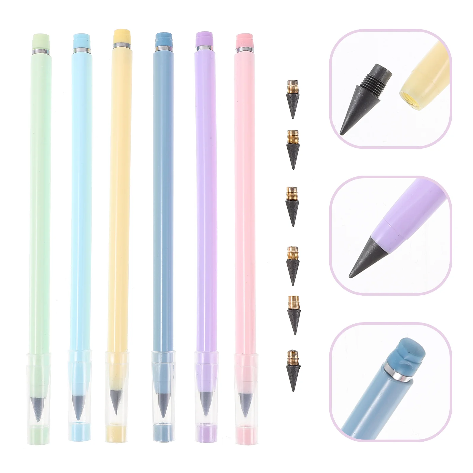 Erasable No Sharpening Pencilsss Kids Non Sharpening Eternal Everlasting Reusable Fun for Drawing