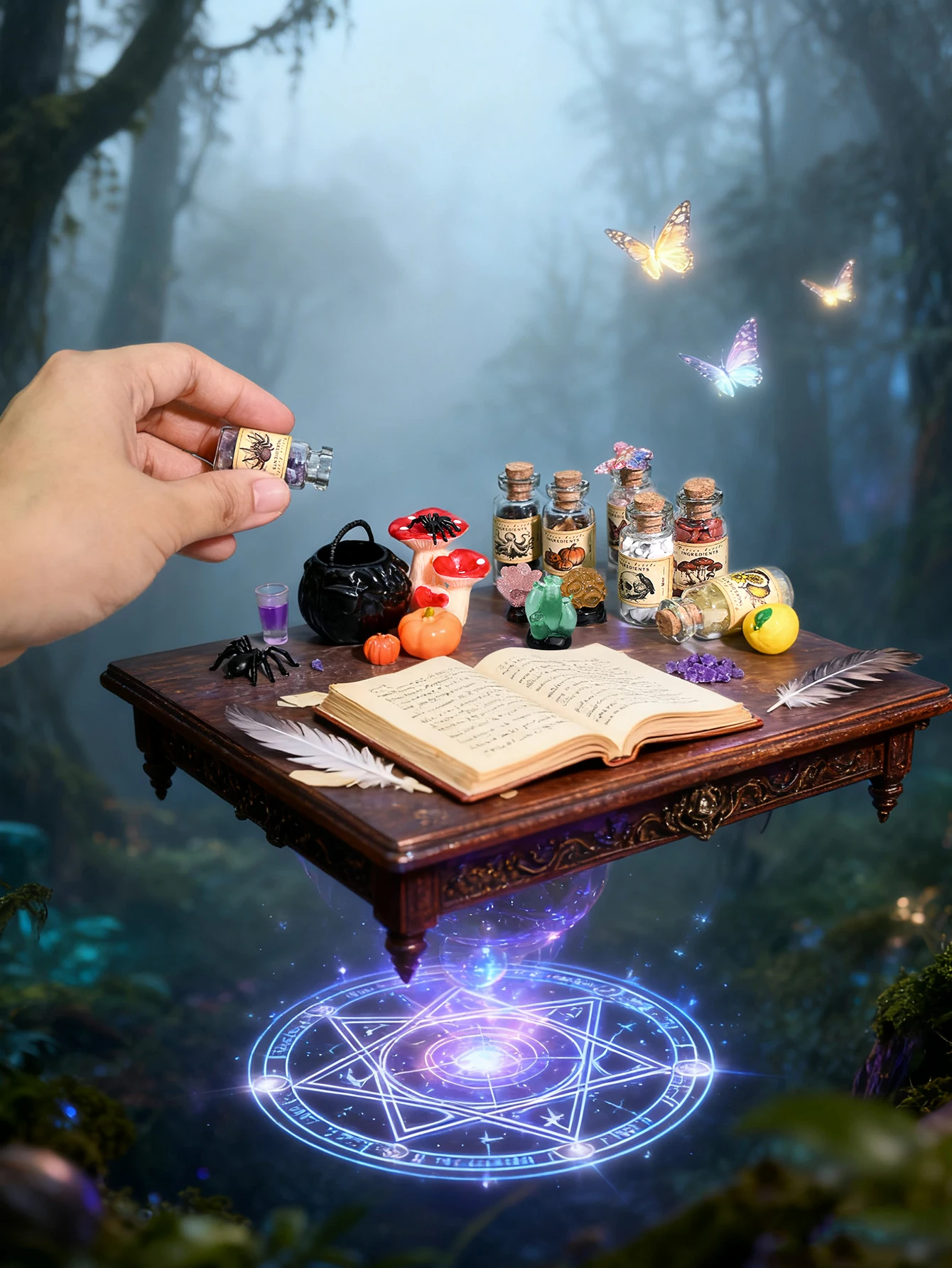 Enchanting Miniature Magic Stone Ornament - Perfect for Parties and Home Decor