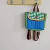 deer jonmi Korean Style Children Plaid Messenger Bags Chic Picnic Vacation Backpack Kids Shoudler Bags 1