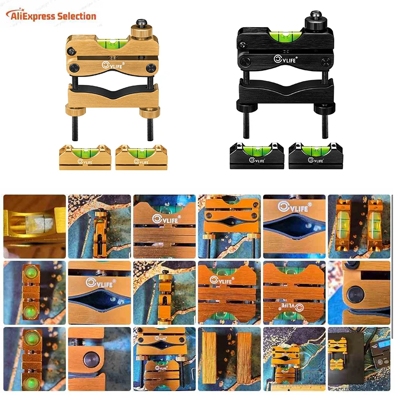 Universal Scope Leveling Bubbles Kit Professional Level Heavy-Duty Construction Mounting Tool Clamp with 2 Magnetic For Pistol R