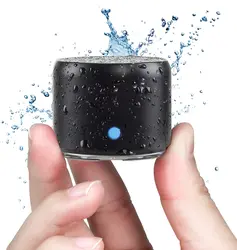 Compact Bluetooth Speaker with Custom Bass Radiator, IPX7 Waterproof Design, and Travel Case (A106Pro-Black)