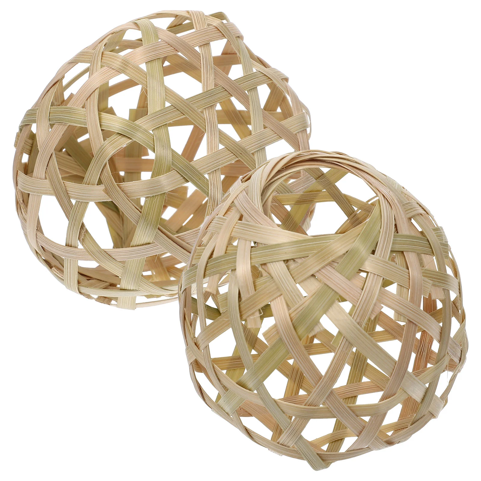 

2 Pcs Bamboo Lampshade Retro Decor Light Floor Lampshades for Chandelier Weaving Table