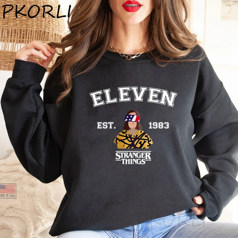 Eleven Est Sudadera con capucha de Stranger Things para mujer, jersey de redondo, ropa de otoño, 4, | - AliExpress