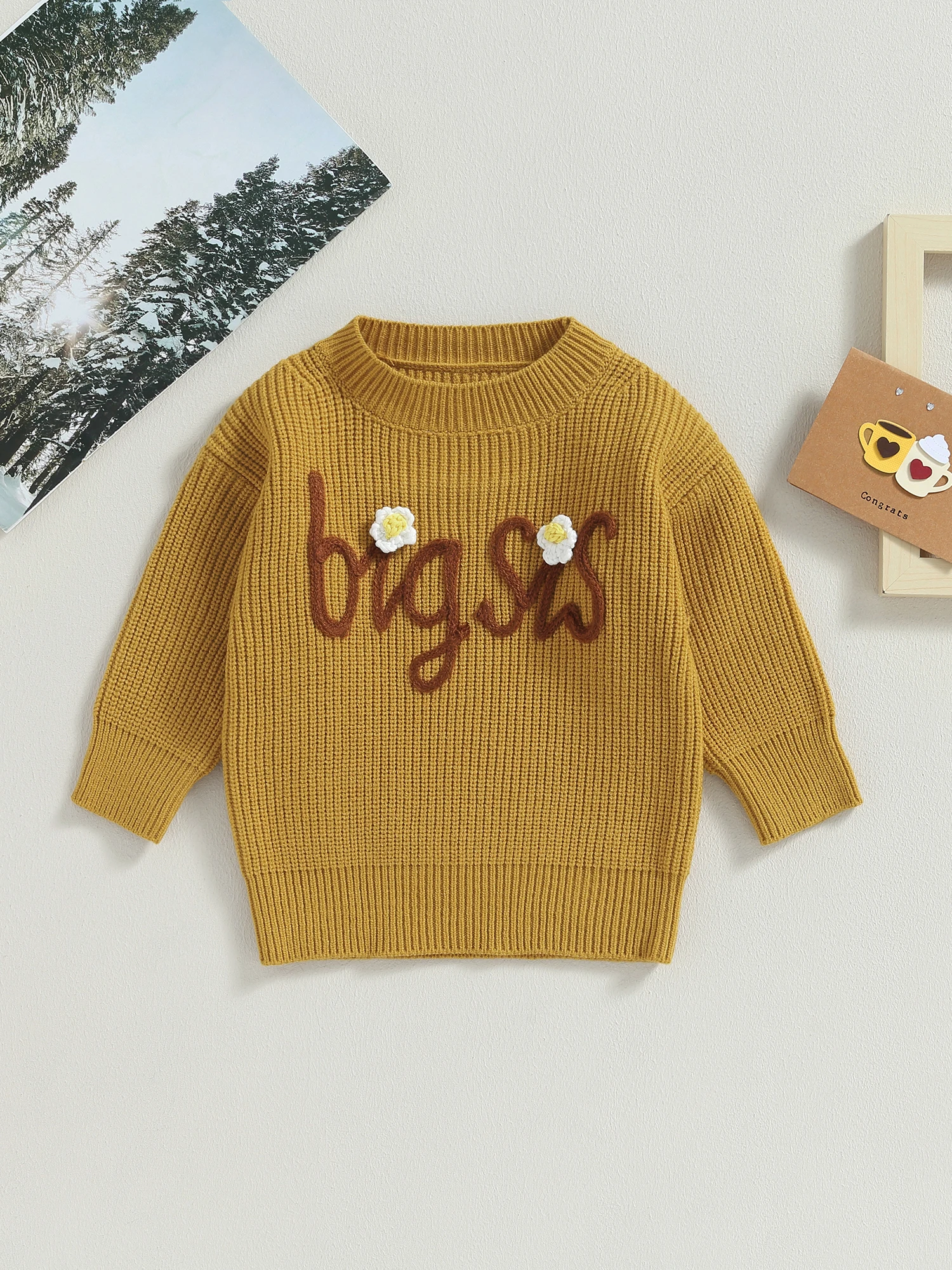 

Baby Boy Knit Sweater Autumn Winter Clothes Long Sleeve Crewneck Animal Print Loose Knitwear Pullover Tops