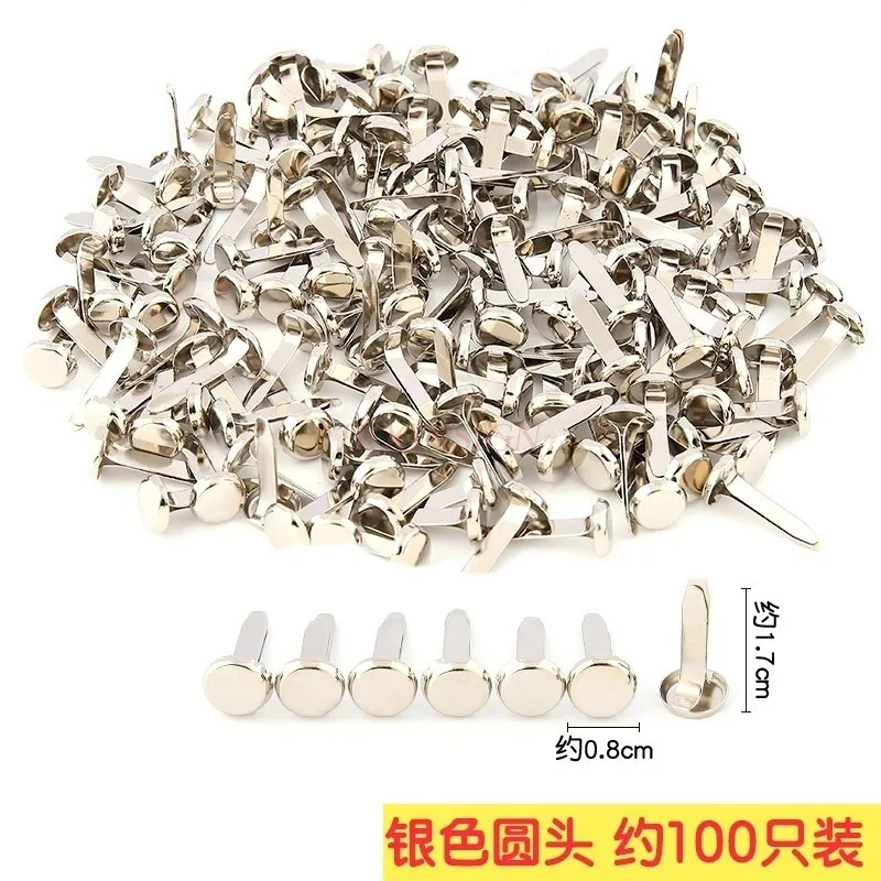100PCS 다채로운 두 발톱 모양의 네일, 양뿔 네일, 북 네일, 패턴 장식 네일