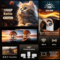 Magcubic HY310 Auto Focus Projector 1080P Native 4K 330ANSI Android 11 WiFi6 BT5.4 Mini Outdoor Movie Projector with Air Mouse 2