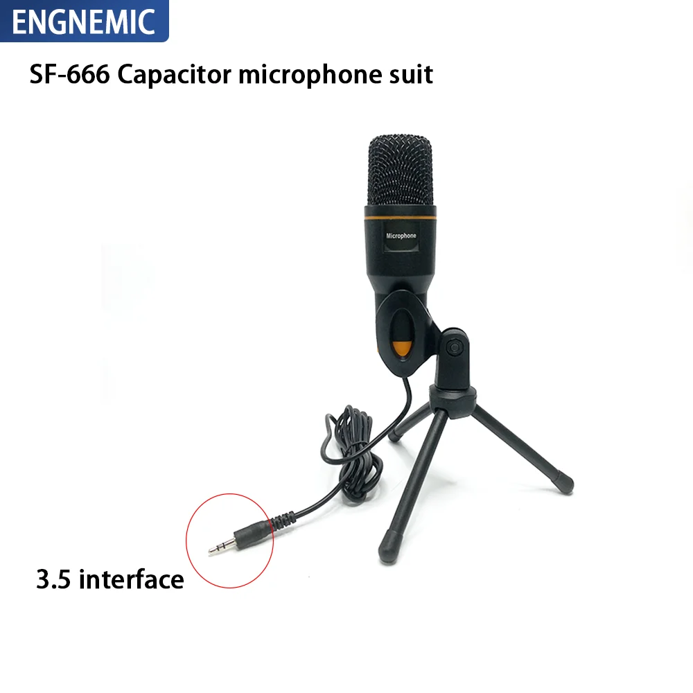SF666 Handheld Microphone Sound Studio For Computer Chat PC Laptop Notebook Karaoke Mic Mobile Phones |