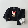 Minnie Long Sleeve Tracksuits For Girls Solid Color Tops+Sweatpants 2pcs/Set New Autumn Costume Toddler Fashion Casual Suits 1
