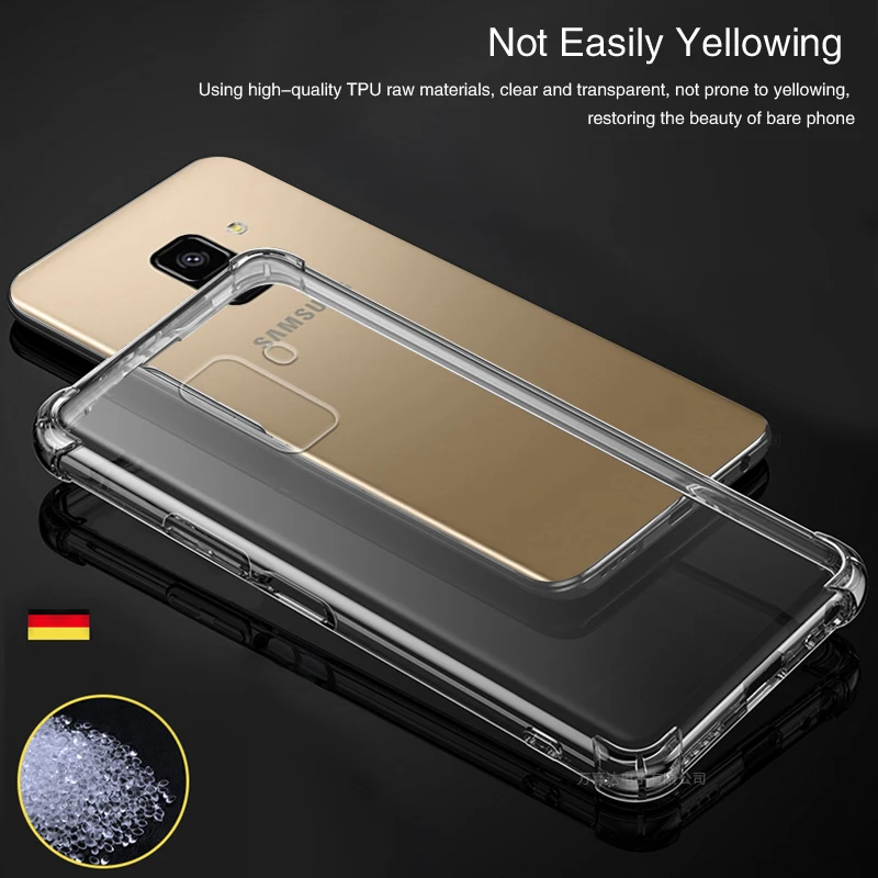 Luxury Airbag Shockproof Transparent Silicone Phone Case - Soft Clear Cover